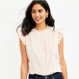Gingham Ruffle Top in Bright Paprika